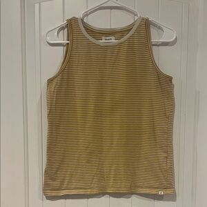 p a c t - Women's Mustard Striped Tank Top